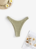 Textured Brazilian Bikini Bottom M Light green