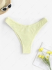 Textured Crinkle Bikini Bottom L Light yellow