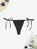 Textured Loincloth Bikini Bottom L Black