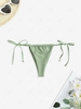Textured Loincloth Bikini Bottom S Light green