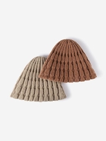 Textured Solid Winter Beanie Hat