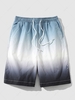 Tie Dye Pockets Drawstring Shorts Xs Light blue