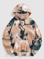 Tie Dye Polar Fleece Hoodie With Built-in Warm Mask S