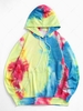 Tie Dye Print Front Pocket Hoodie Xl