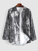 Tie Dye Print Long Sleeve Shirt Xs Black