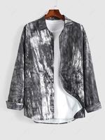 Tie Dye Print Long Sleeve Shirt Xs Black