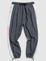 Tie Dye Print Pants Xs Dark gray
