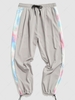 Tie Dye Print Pants Xs Gray
