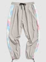 Tie Dye Print Pants Xs Gray