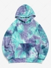 Tie Dye Print Pullover Hoodie S Deep blue