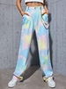 Tie Dye Slouchy High Waist Baggy Jeans L