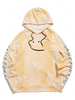 Tie Dye Smile For You Print Hoodie Xl Yellow