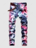 Tie Dye Straight Jeans 36 Multi a