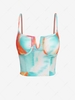 Tie Dye V Wired Cami Tank Top L Multi a