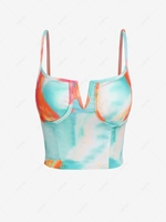 Tie Dye V Wired Cami Tank Top S Multi a
