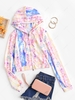 Tie Dye Zip Up Short Hoodie M