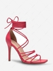 Tie Leg Detail Stiletto Heeled Strappy Sandals