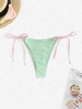 Tie O-ring Adjustable Bikini Bottom S Light green