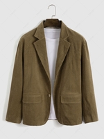 Two-button Corduroy Tailored Collar Jacket S Brown bear