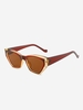 Two-tone Color Irregular Shape Sunglasses