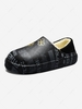 Two Way Letter Graphic Fleece Lined Closed Toe Slippers
