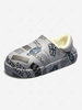 Two Way Letter Graphic Fleece Lined Closed Toe Slippers