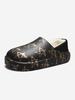 Two Way Star Pattern Closed Toe Fleece Lined Slippers
