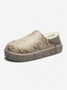 Two Way Star Pattern Closed Toe Fleece Lined Slippers