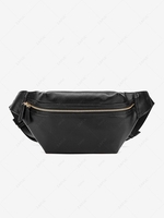 Two Way Zip PU Waist Bag