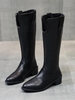 U-notched Back Zip Chunky Heeled Knee High Boots