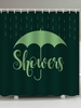 Umbrella Pattern Waterproof Shower Curtain