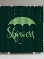Umbrella Pattern Waterproof Shower Curtain