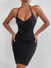 Underwire Bustier Corset-style Halter Slinky Dress L Black