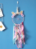 Unicorn Floral Feather Dreamcatcher