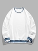 Unisex Bracelet Sleeves Ringer Sweatshirt 2xl White