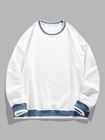 Unisex Bracelet Sleeves Ringer Sweatshirt 2xl White