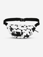 Unisex Checkerboard Animal Graphic Buckle Decor Fanny Pack