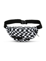 Unisex Checkerboard Animal Graphic Buckle Decor Fanny Pack