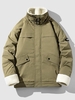 Unisex Drop Shoulder Buckle Shearling Coat L Light green