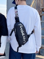 Unisex Letter Print Sling Bag