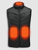 UNISEX USB Charging 9 Areas Heating Vest Lightweight Heated Warm Waistcoat Quilted Puffer Gilet(Battery Not Included) S Black