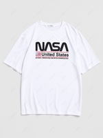 United States American Flag Print Graphic T-shirt S White