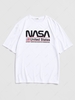 United States American Flag Print Graphic T-shirt Xl White