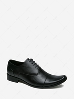 Upwarp Toe Business Faux Leather Shoes