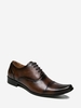 Upwarp Toe Business Faux Leather Shoes