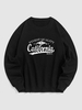 USA California Graphic Cotton Sweatshirt M Black