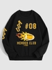 USA Football Graphic Pattern Fleece-lined Sweatshirt Xl Black