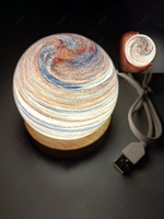 USB Plug-in Planet Night Light with Wood Stand