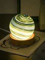 USB Plug-in Planet Night Light with Wood Stand