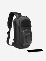 USB Port and Coded Lock Design Outdoor Multifunction Chest Bag